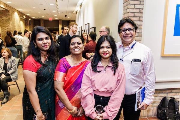 Varsha Jawahar (left) and family